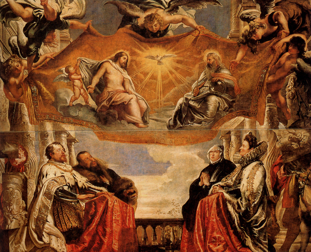The Trinity Adored By The Duke of Mantua And His Family by Peter Paul Rubens Reproduction Oil Painting on Canvas