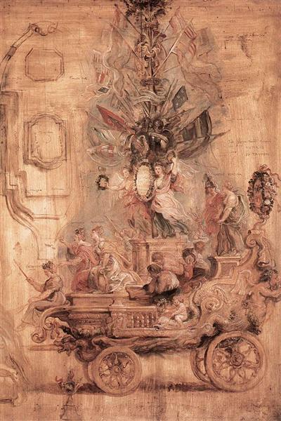 The Triumphal Car of Kallo (sketch) by Peter Paul Rubens Reproduction Oil Painting on Canvas