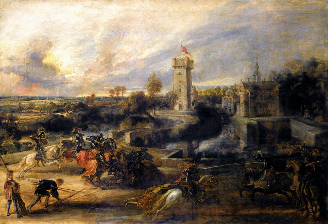 Tournament in front of Castle Steen by Peter Paul Rubens Reproduction Oil Painting on Canvas