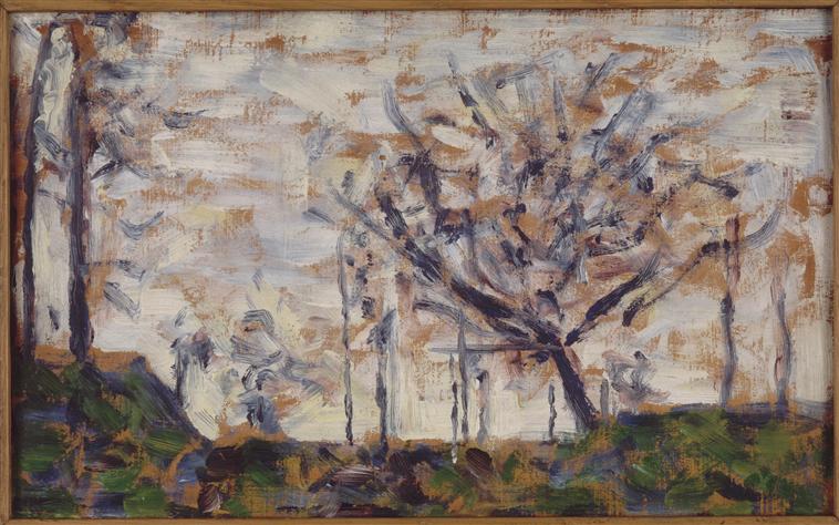 Trees, winter by Georges Seurat Reproduction Painting by Blue Surf Art