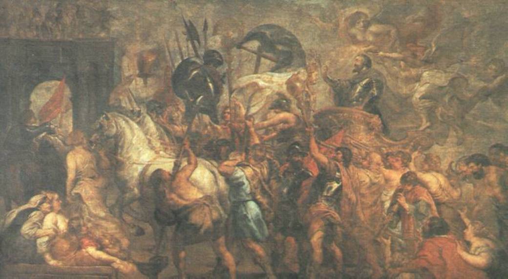 Triumphal Entry of Henry IV into Paris by Peter Paul Rubens Reproduction Oil Painting on Canvas