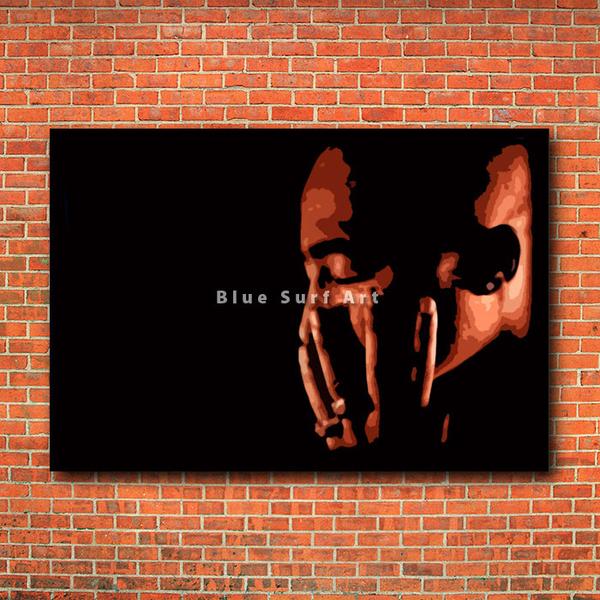 tupac-shakur-music-art-pop-wall-art-hand-painted-oil-painting-home-art-decor-3-red-bricks