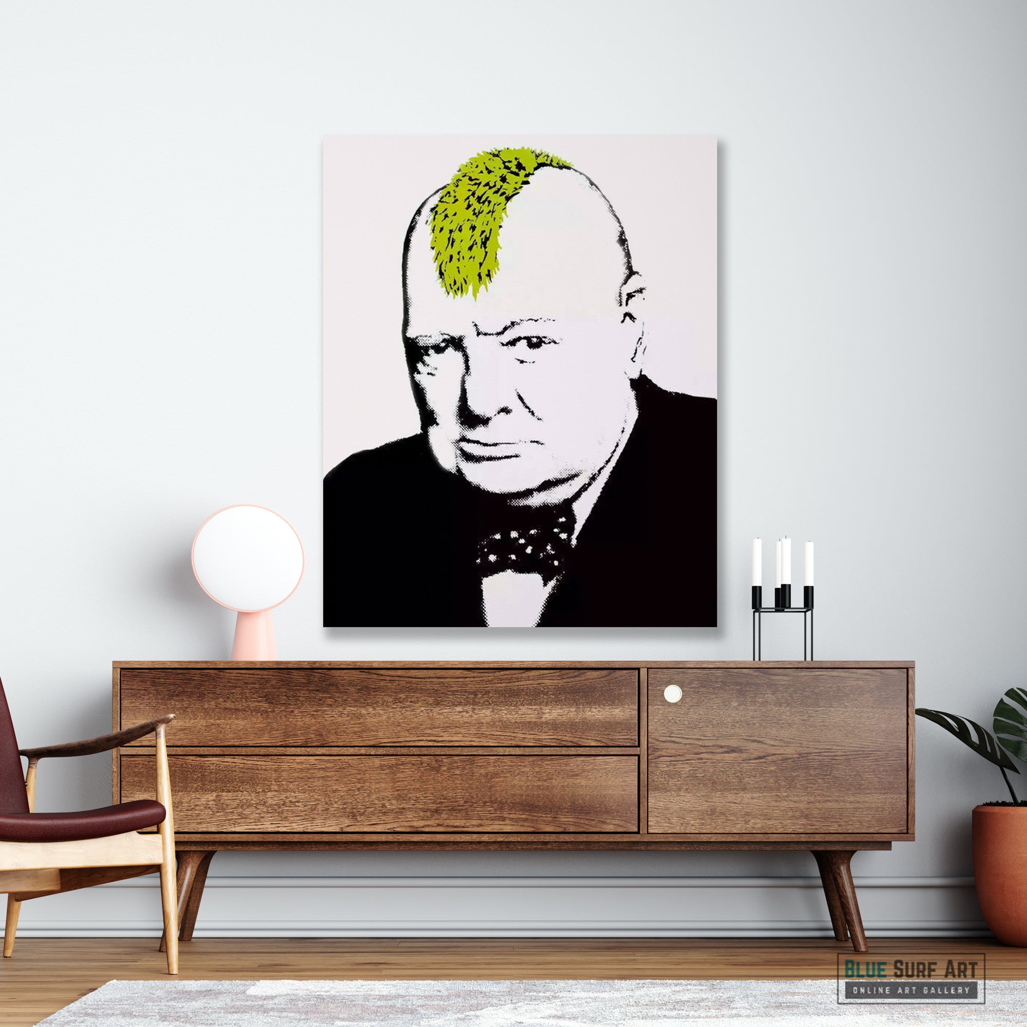 Turf War Banksy Street Art Original Oil Painting 100% Handmade Art for Sale