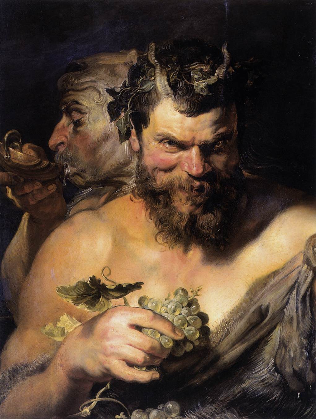 Two Satyrs by Peter Paul Rubens Reproduction Oil Painting on Canvas