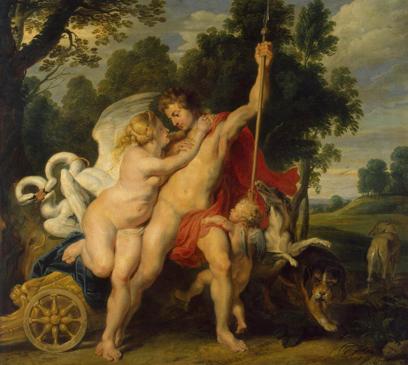 Venus and Adonis by Peter Paul Rubens Reproduction Oil Painting on Canvas