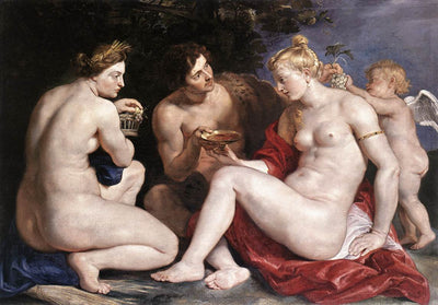 Venus, Cupid, Bacchus and Ceres by Peter Paul Rubens Reproduction Oil Painting on Canvas