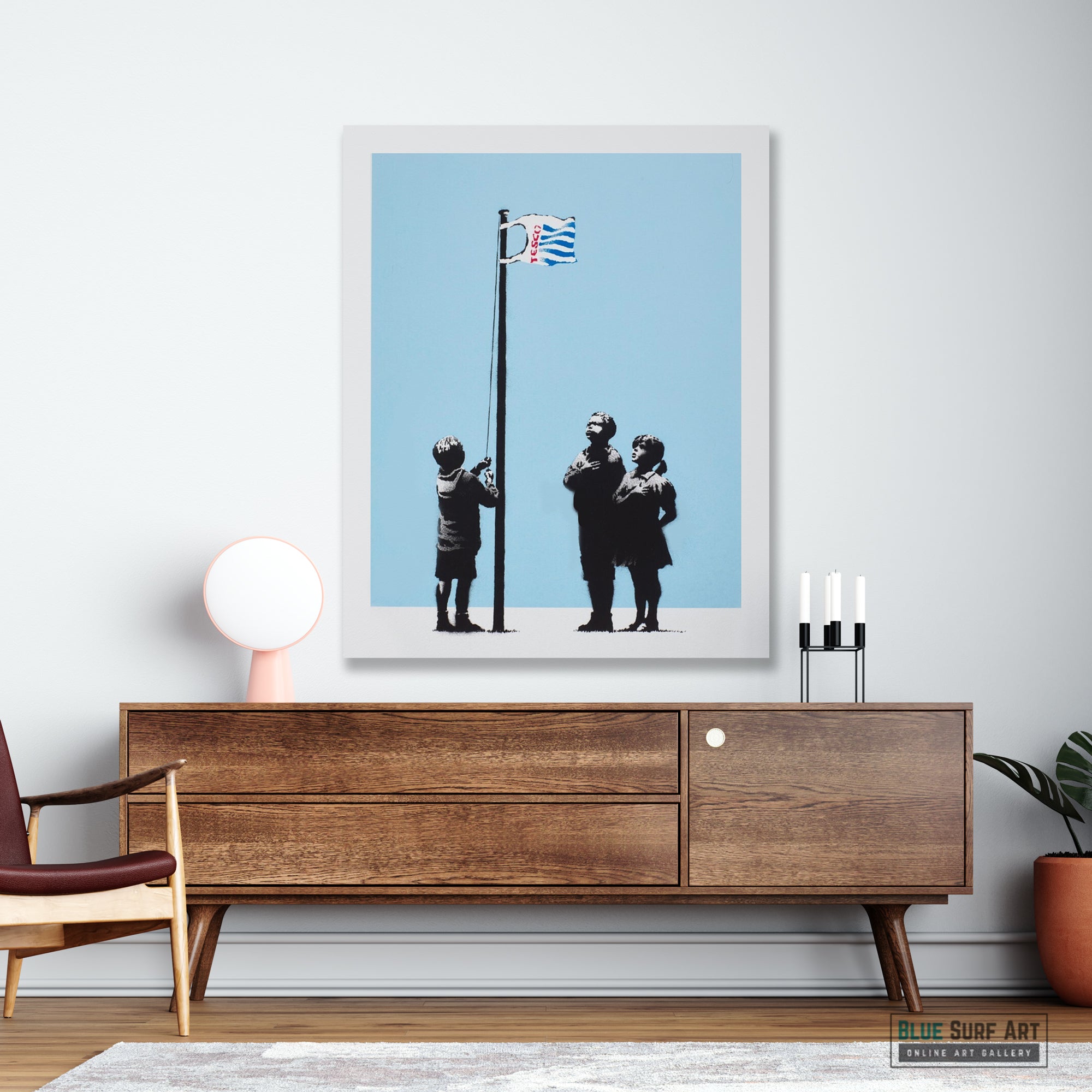 Very Little Help Banksy Tesco Bag Street Art Original Oil Painting 100% Handmade Art for Sale