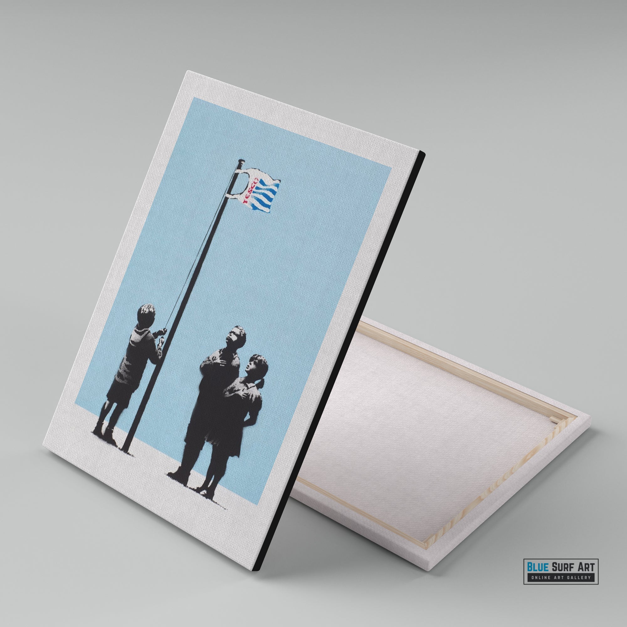 Very Little Help Banksy Tesco Bag Street Art Original Oil Painting 100% Handmade Art for Sale