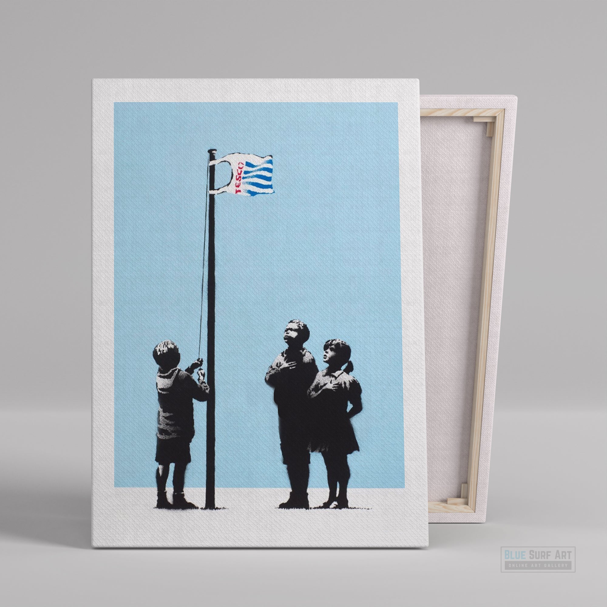 Very Little Help Banksy Tesco Bag Street Art Original Oil Painting 100% Handmade Art for Sale