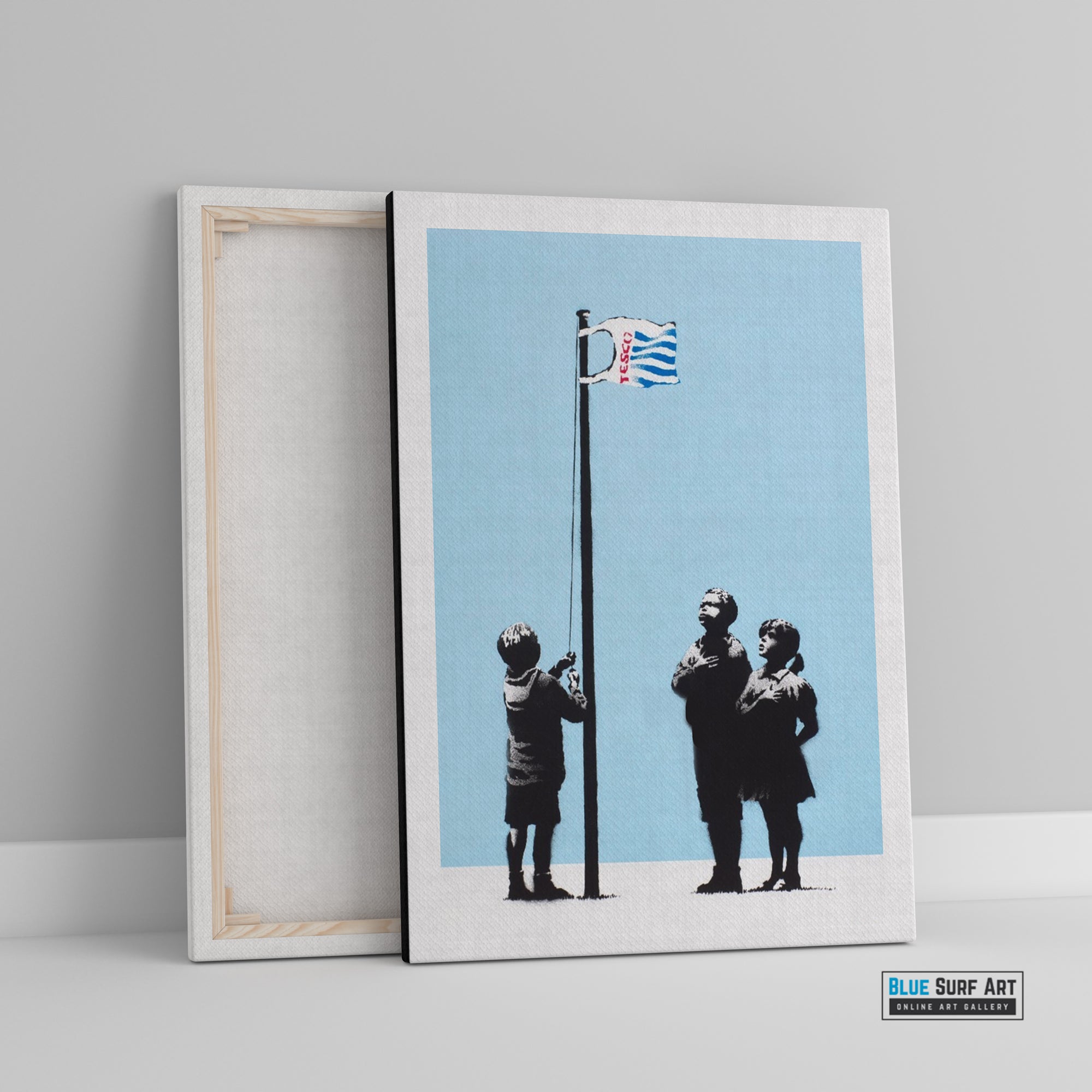 Very Little Help Banksy Tesco Bag Street Art Original Oil Painting 100% Handmade Art for Sale