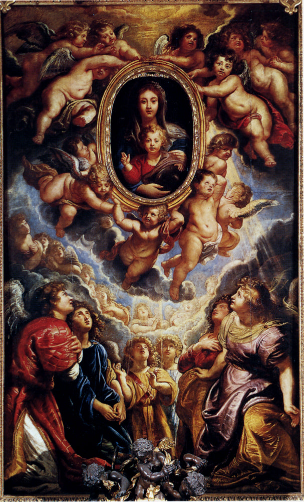 Virgin and Child Adored By Angels by Peter Paul Rubens Reproduction Oil Painting on Canvas