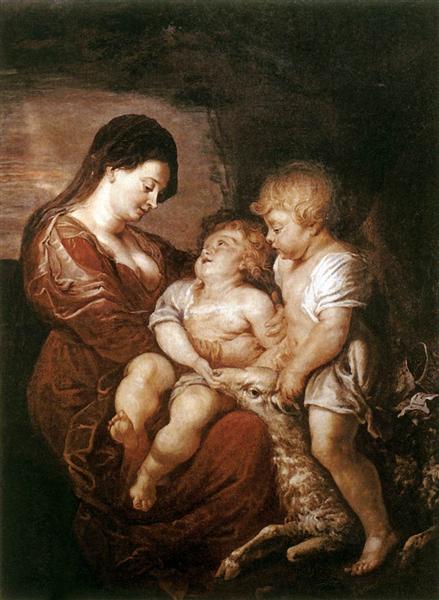 Virgin and Child with the Infant St. John by Peter Paul Rubens Reproduction Oil Painting on Canvas