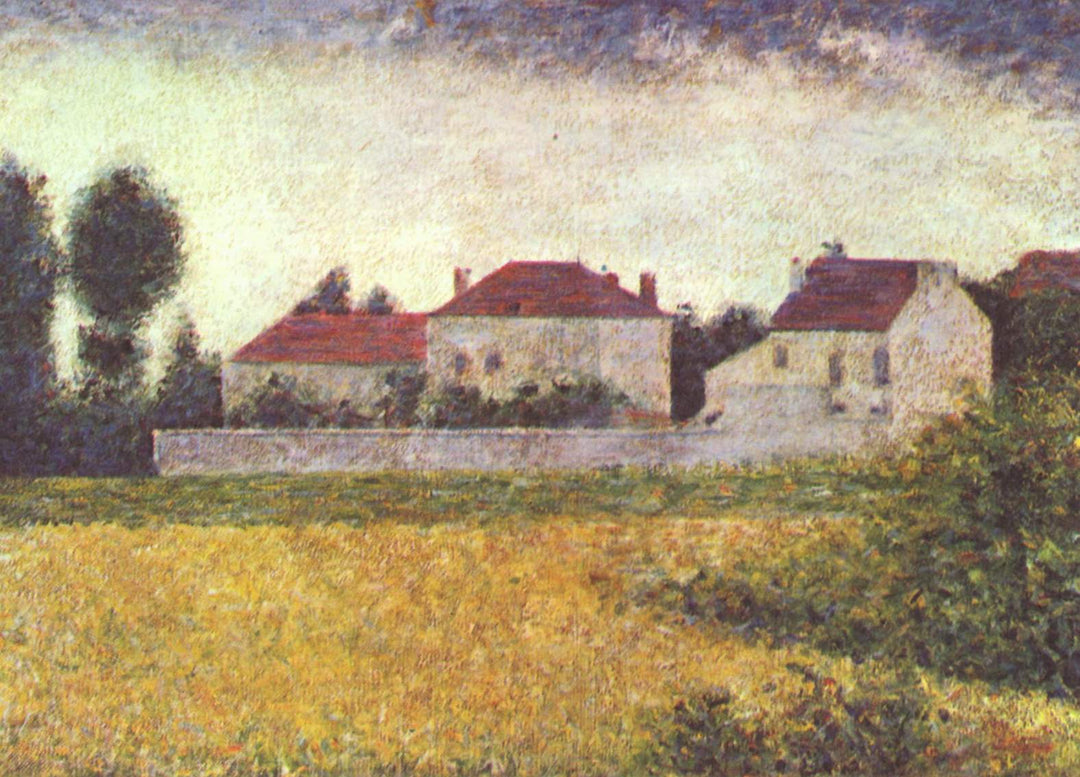 White Houses, Ville d'Avray by Georges Seurat Reproduction Painting by Blue Surf Art