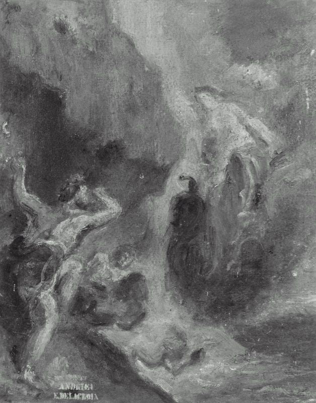 Winter Juno Beseeching Aeolus to Destroy the Fleet by Eugène Delacroix Reproduction Painting by Blue Surf Art