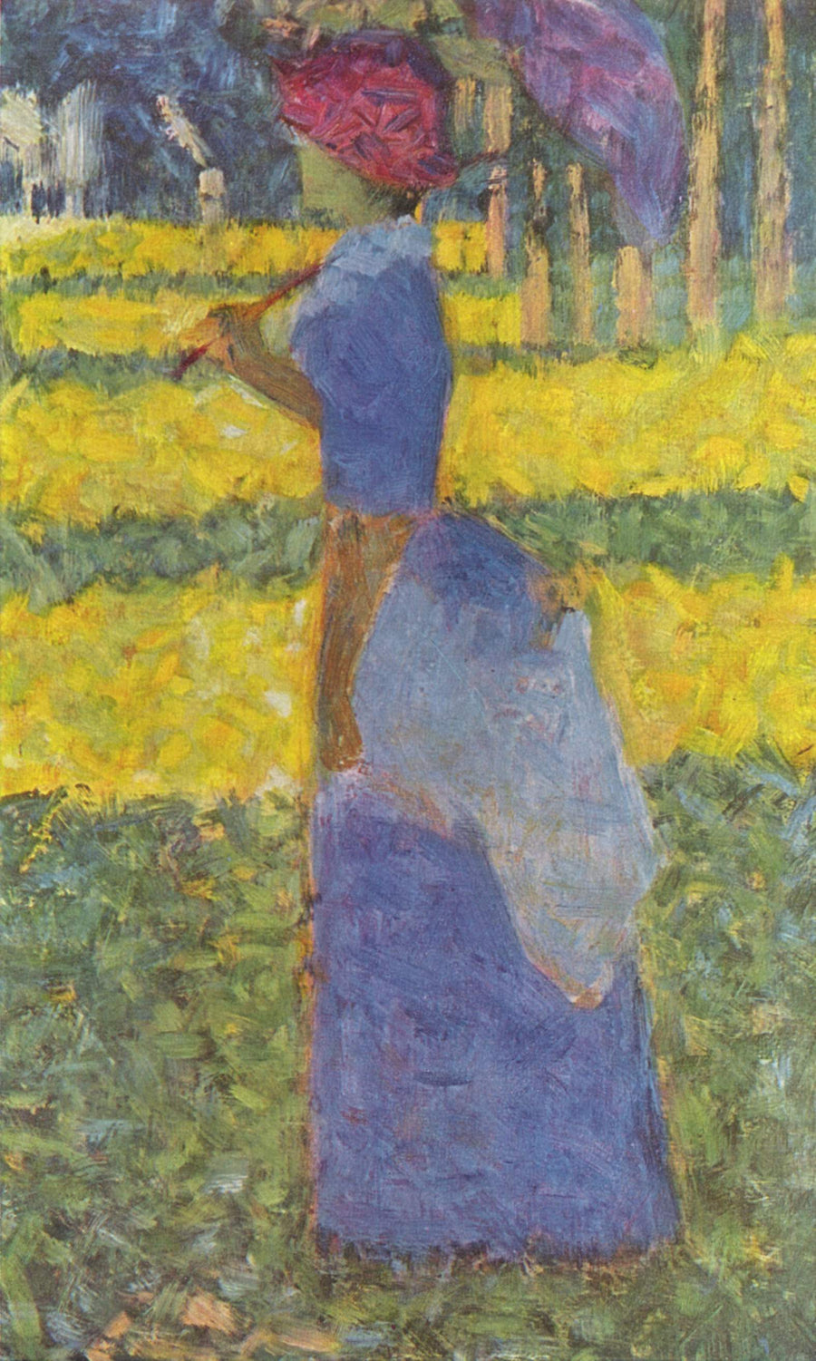 Woman with Umbrella by Georges Seurat Reproduction Painting by Blue Surf Art