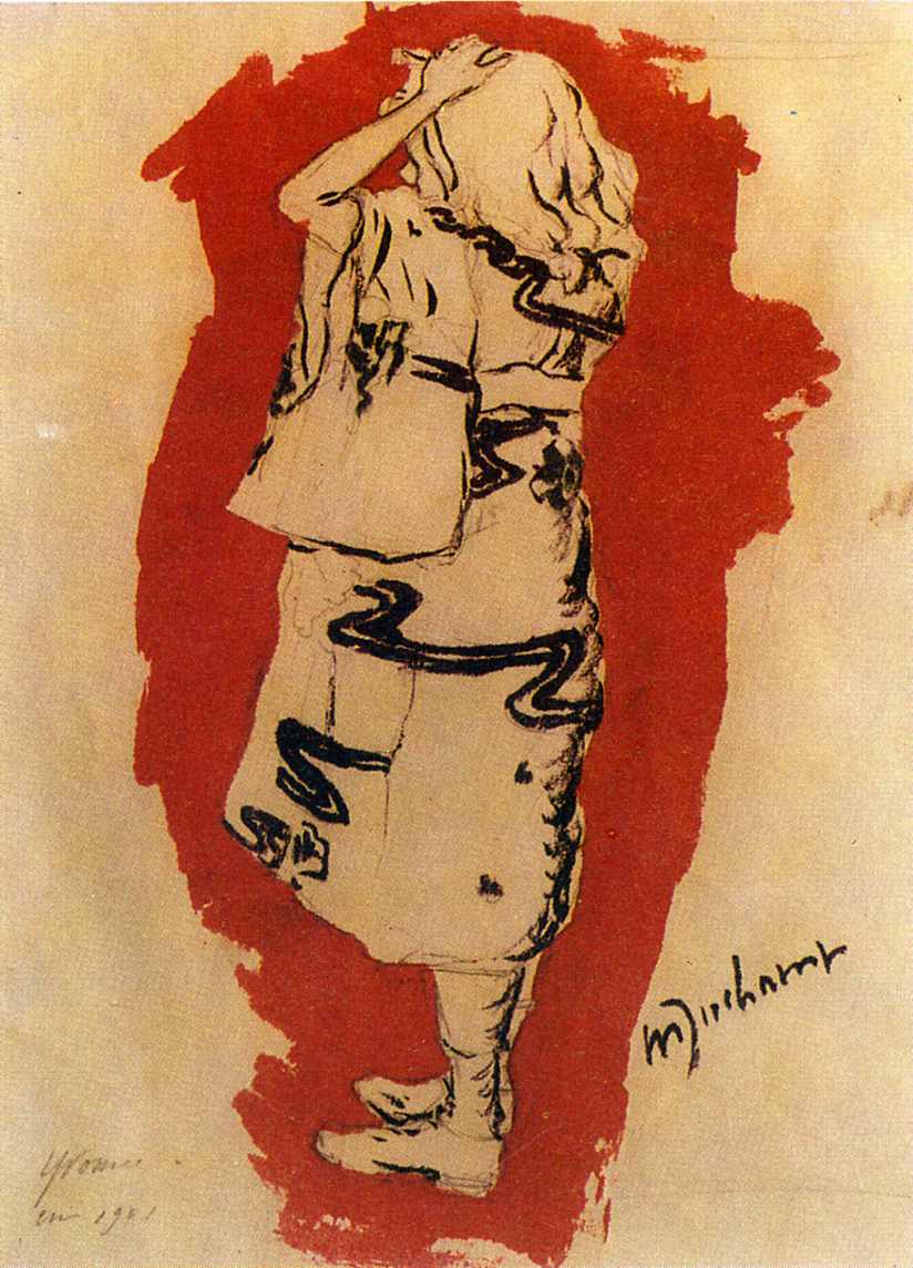 Yvonne (in kimono) by Marcel Duchamp Reproduction Oil Painting on Canvas